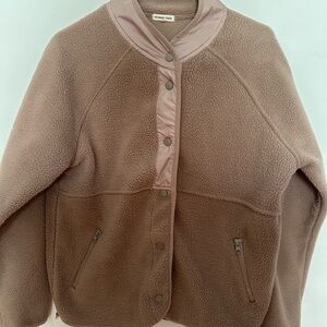 Outdoor Voices Tan Teddy Jacket